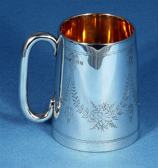 A George V silver christening mug, by Asprey & Co Ltd, Height 90mm Weight 3.8oz/120grms